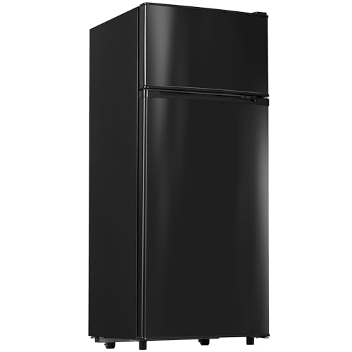 Manastin 4.5 Cu.Ft Mini Fridge with Freezer, Small Refrigerator with 2 Doors for Kitchen, Dorm, Office and Bedroom, Mini Fridge with Adjustable Shelves (Black) | Fridge.com