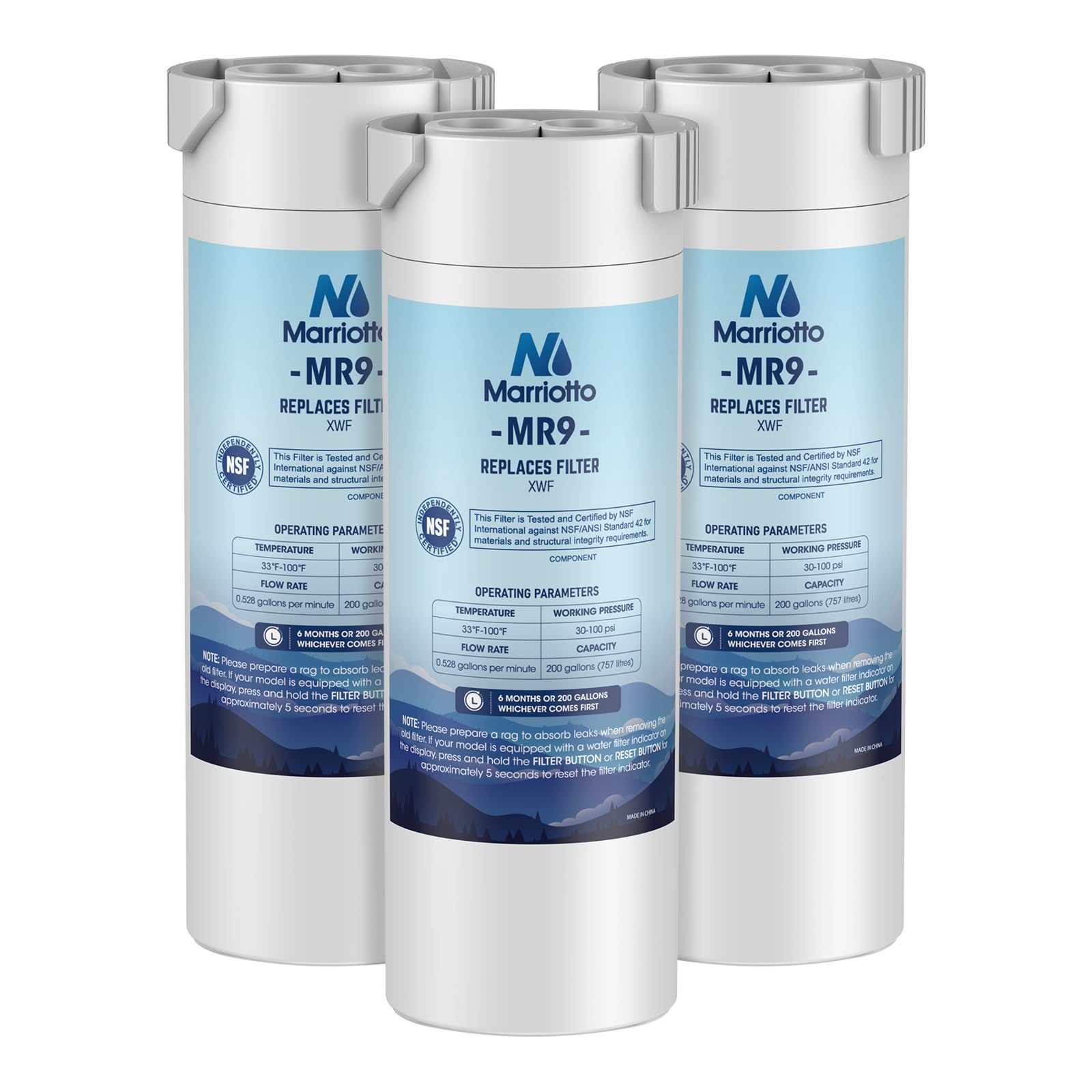 Marriotto Xwf Water Filter Replacement For GE Xwf Refrigerator Water Filter, 3 Pack (Not Xwfe) - View 1 | Fridge.com