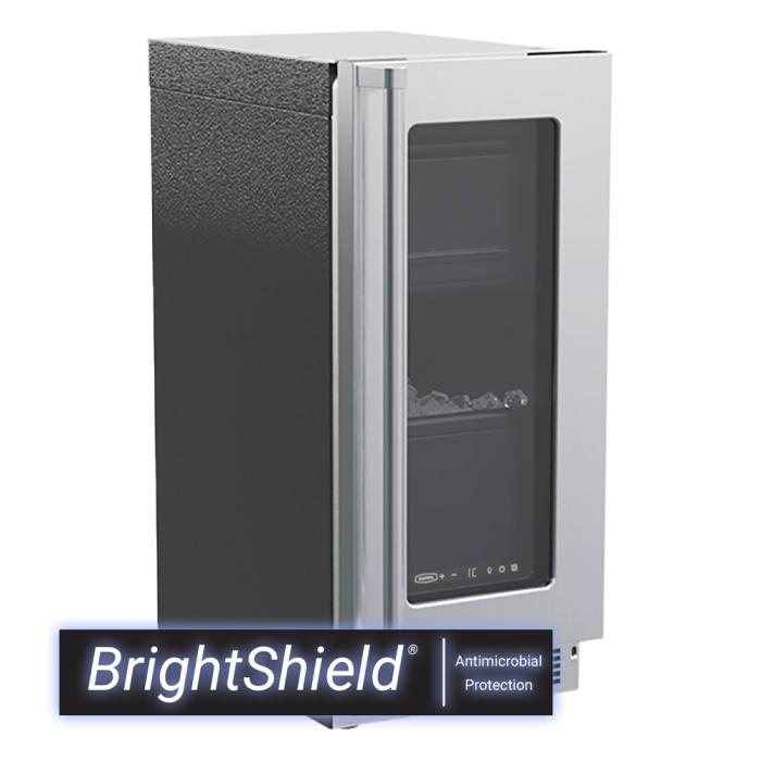 Marvel 15"W. Professional Built-In 39 Ln. Daily Production Clear Ice Machine - Stainless Steel Frame With Glass - View 2 | Fridge.com