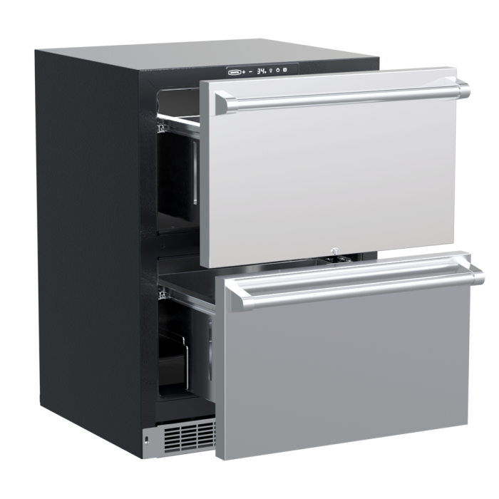 Marvel 24 Inch Professional 24" Refrigerator Drawers MPDR424SS71A - View 3 | Fridge.com