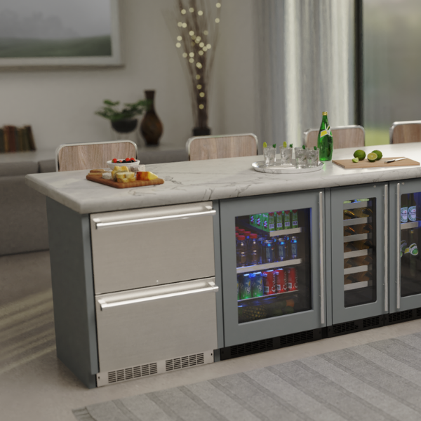 Marvel 24 Inch Professional 24" Refrigerator Drawers MPDR424SS71A - View 4 | Fridge.com