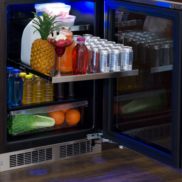Marvel Appliances 5.5 Cubic Feet Digital Convertible Mini Fridge With Stainless Steel/Glass Door - View 4 | Fridge.com