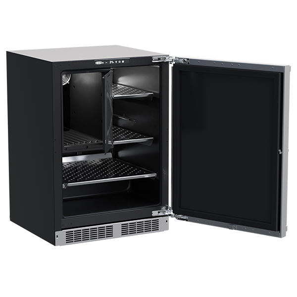 Marvel 24"W. Professional 4.9 cu.ft. Built-In Refrigerator Freezer - Stainless Steel - View 3 | Fridge.com
