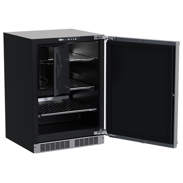 Marvel 24"W. Professional 4.9 cu.ft. Built-In Refrigerator Freezer With Crescent Ice Maker - Stainless Steel - View 3 | Fridge.com