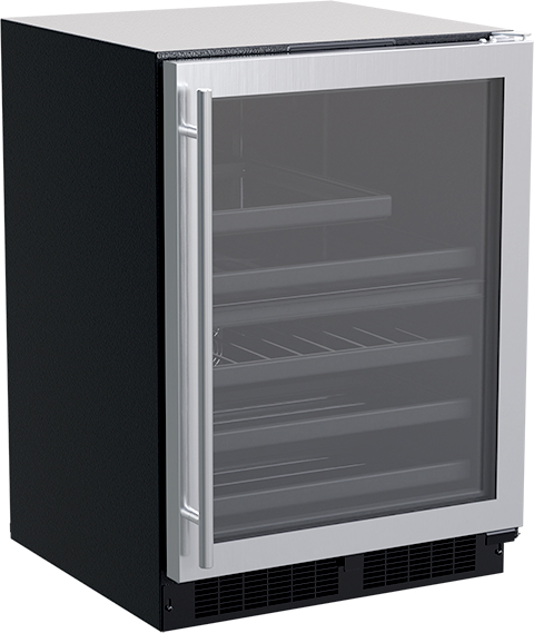 23.88" 22 Bottle and 112 Can Dual Zone Built-In Wine & Beverage Refrigerator with Stainless Steel Frame Glass Door | Fridge.com