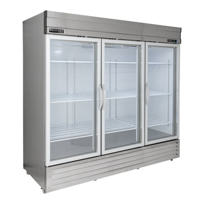 Maxx Cold V-Series 3 Glass Door Reach-In Refrigerator, Bottom Mount, in Stainless Steel | Fridge.com