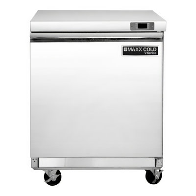 Maxx Cold V-Series 1 Door Undercounter Refrigerator, In Stainless Steel | Fridge.com