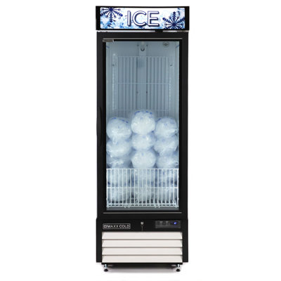 Maxx Cold 27" Glass Door Ice Merchandiser Freezer, 23 Cu. Ft. Storage, Single Door | Fridge.com