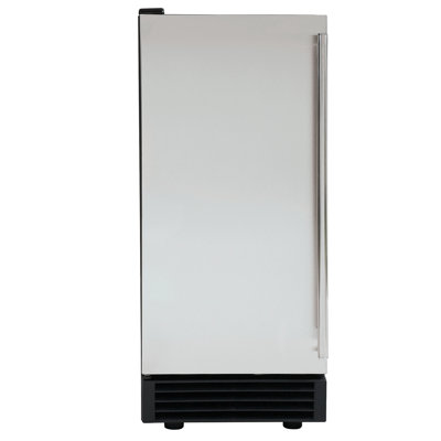 Maxx Ice Self-Contained Indoor Ice Machine, 15"W, 60 lbs, Energy Star, Black/Stainless Steel Door | Fridge.com