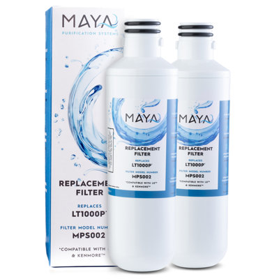 Maya LT1000P Water Filter Replacement, Compatible With: LG ADQ747935, MDJ64844601, LMXS28626D, LT1000PC, LT-1000PC Kenmore 46-9980, 469980, 2 Pack - View 1 | Fridge.com