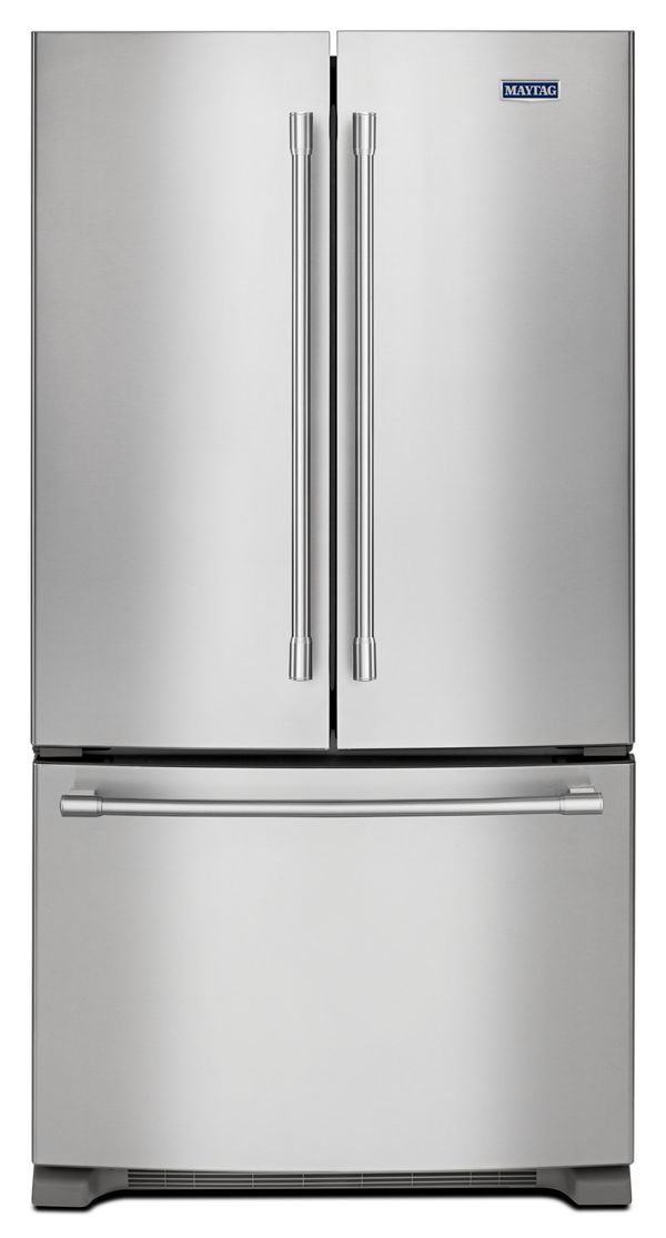 Maytag 36- In. Wide Counter Depth French Door Refrigerator, 20 Cu. Ft. In Fingerprint Resistant Stainless Steel - View 1 | Fridge.com