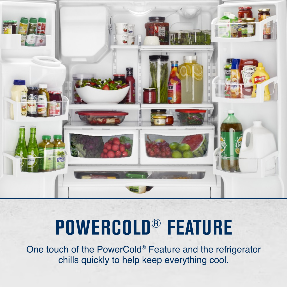 Maytag 36- in. Wide French Door Refrigerator W/ Powercold Feature, 25 cu. ft. in Black-On-Black - View 6 | Fridge.com