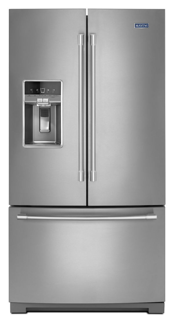 Maytag 36 In. Wide French Door Refrigerator, 27 Cu. Ft. In Fingerprint Resistant Stainless Steel | Fridge.com