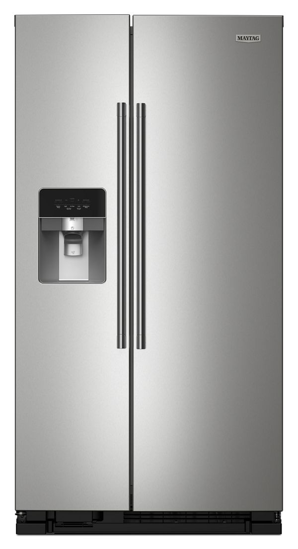 Maytag 36 In. Wide Side-By-Side Refrigerator, 25 Cu. Ft. In Fingerprint-Resistant Stainless Finish | Fridge.com