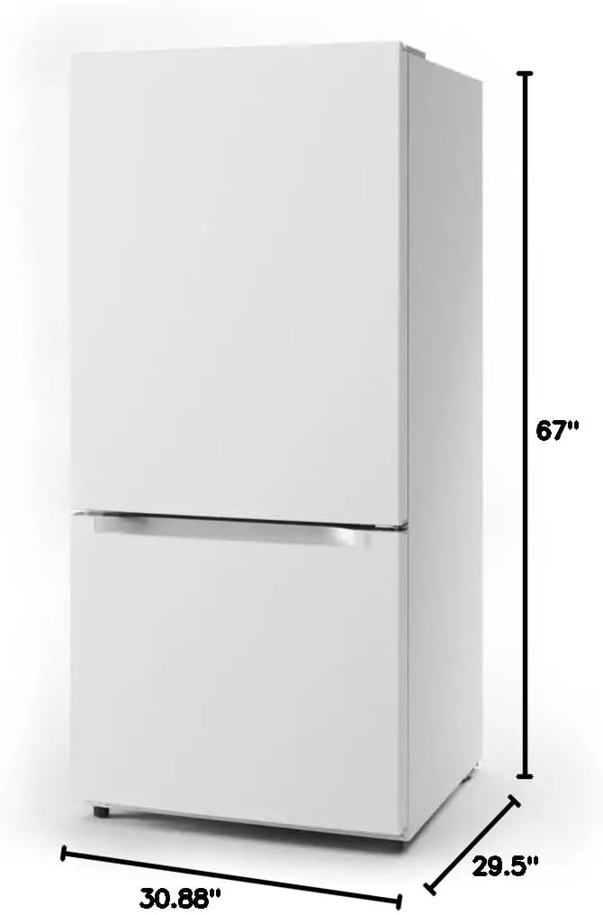 Midea MRB19B7AWW 18.7 cu. ft. White Bottom Mount Refrigerator - View 6 | Fridge.com