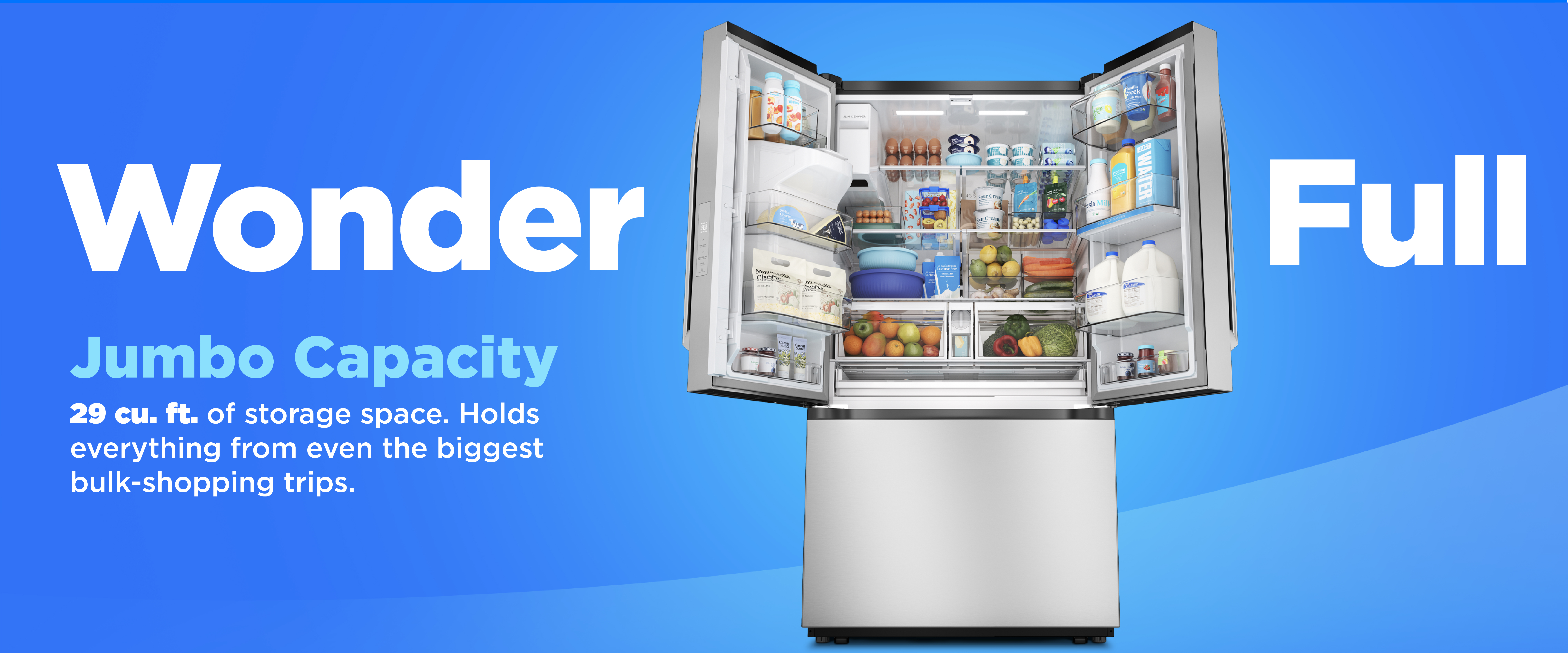 Midea 36 Inch 36" French Door Refrigerator MRF29D6AST - View 3 | Fridge.com