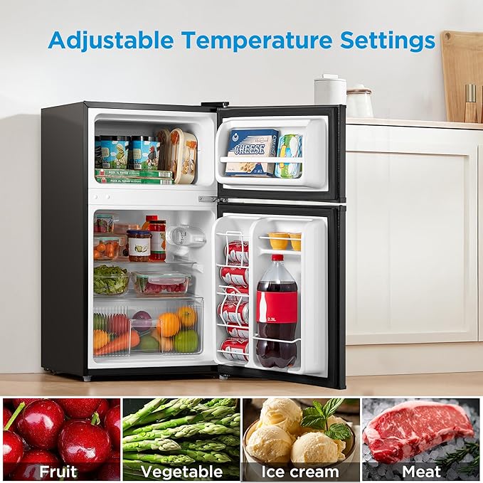 Midea 3.1 Cu.Ft Mini Fridge With Freezer, Energy Star Certified, For Dorm - View 3 | Fridge.com