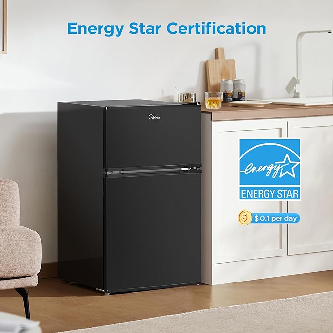 Midea 3.1 Cu.Ft Mini Fridge With Freezer, Energy Star Certified, For Dorm - View 5 | Fridge.com