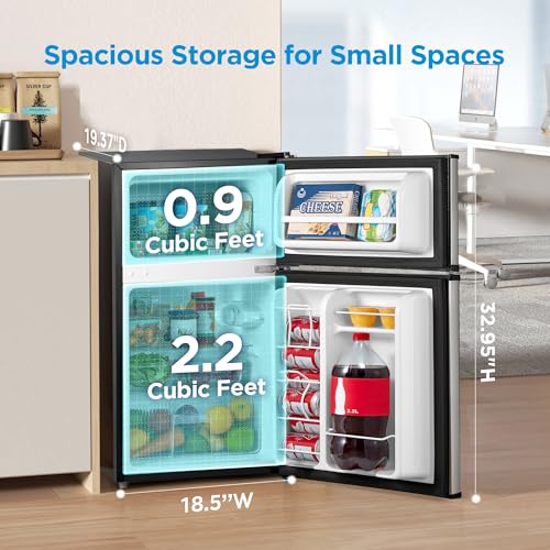 Midea 3.1 Cu.Ft Mini Fridge With Freezer, Energy Star Certified, For Dorm - View 2 | Fridge.com