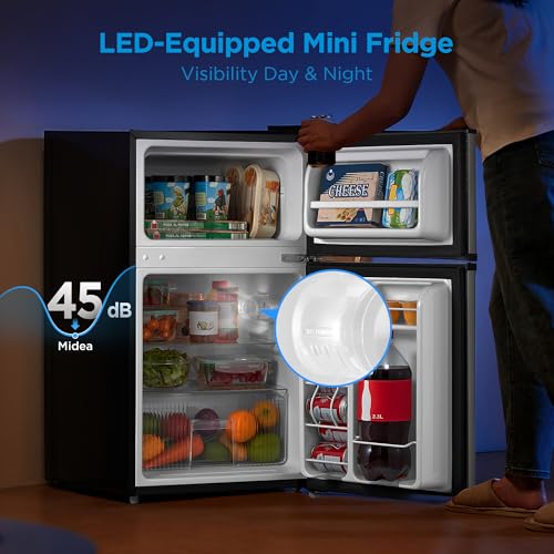 Midea 3.1 Cu.Ft Mini Fridge With Freezer, Energy Star Certified, For Dorm - View 4 | Fridge.com