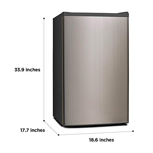 Midea WHS-121LSS1 Refrigerator, 3.3 Cubic Feet, Stainless Steel - View 2 | Fridge.com