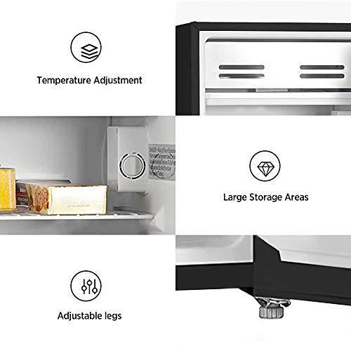 Midea WHS-121LSS1 Refrigerator, 3.3 Cubic Feet, Stainless Steel - View 3 | Fridge.com