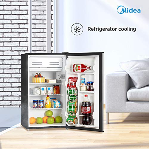 Midea WHS-121LSS1 Refrigerator, 3.3 Cubic Feet, Stainless Steel - View 5 | Fridge.com