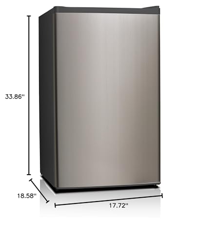 Midea WHS-121LSS1 Refrigerator, 3.3 Cubic Feet, Stainless Steel - View 6 | Fridge.com