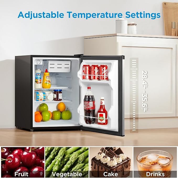 Midea Whs-87lss1 Refrigerator, 2.4 Cubic Feet, Stainless Steel - View 3 | Fridge.com