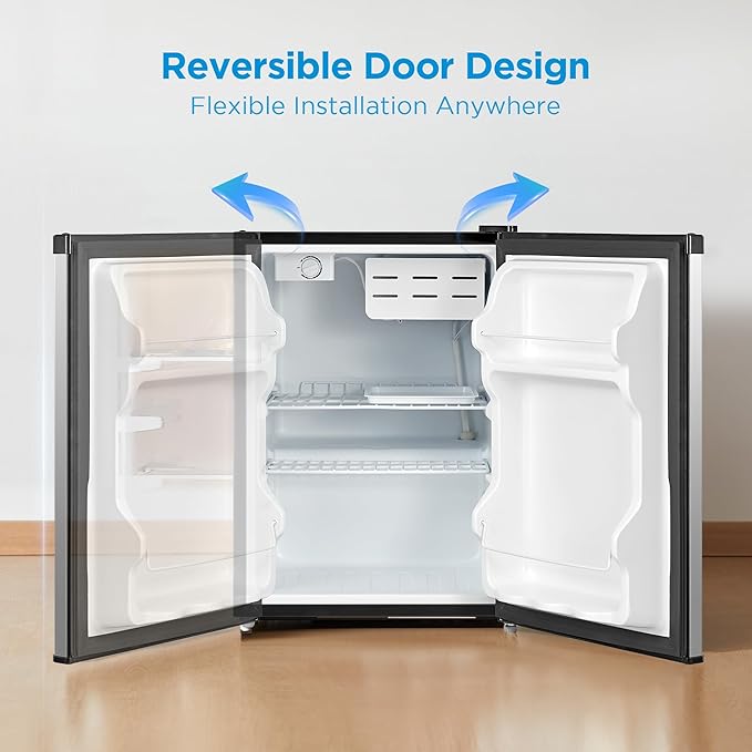 Midea Whs-87lss1 Refrigerator, 2.4 Cubic Feet, Stainless Steel - View 5 | Fridge.com
