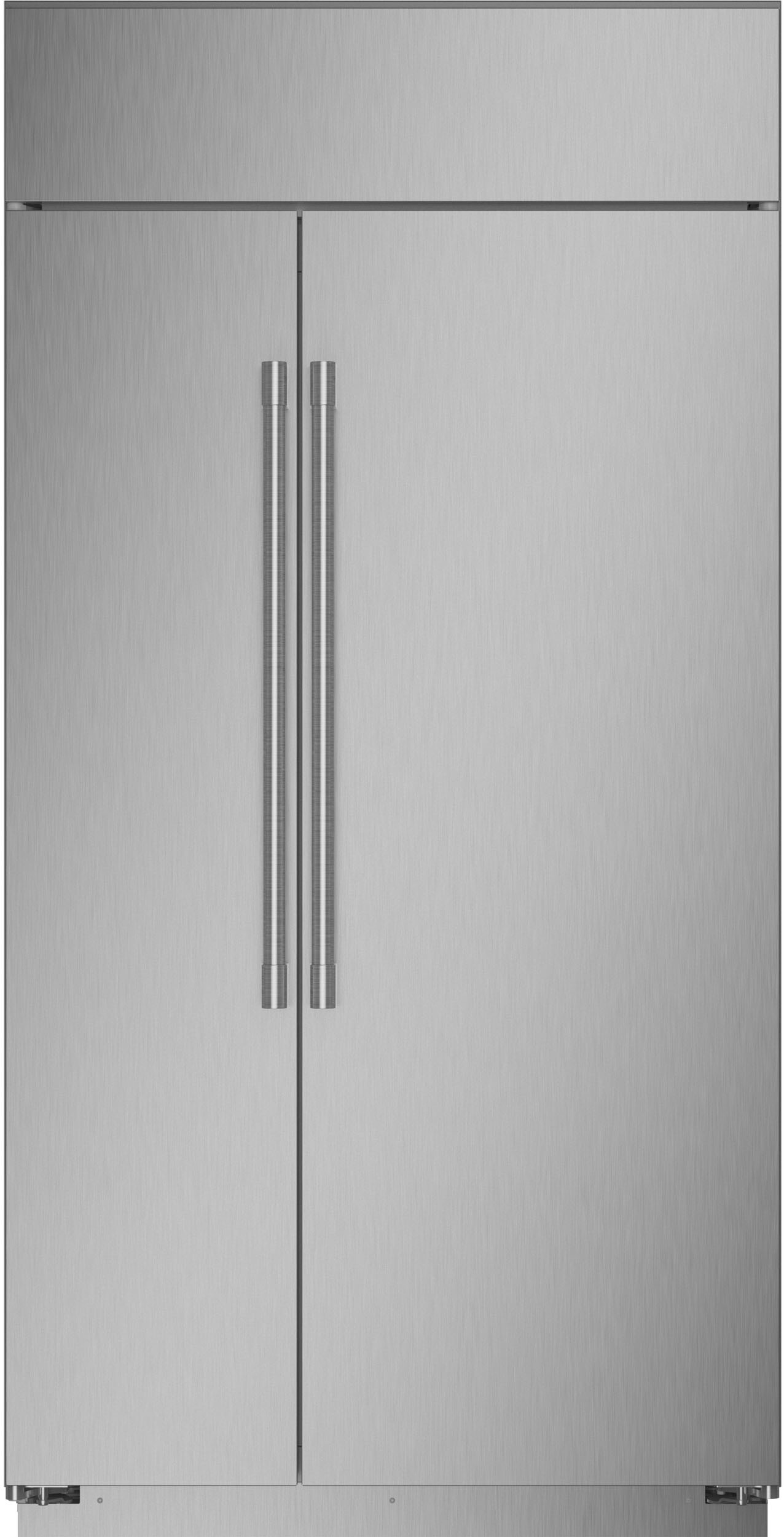 Monogram - 42 in. Wide 25.1 Cu. Ft. Side-by-Side Built-In Smart Refrigerator with Advanced Temperature Management System - Stainless Steel — FIN-0019053 | Fridge.com