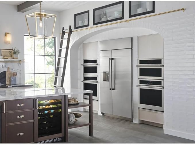 Monogram ZISS480DNSS 28.6 cu. ft. Stainless Steel Built-In Side By Side Refrigerator - View 5 | Fridge.com