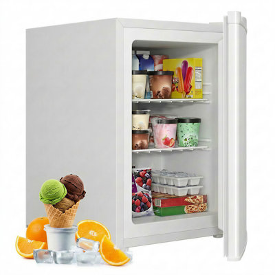3.0 Cu. Ft. Upright Freezer, Compact Mini Freezer with 7-Level Adjustable Thermostat, Quiet Low Noise, Reversible Door, for Home, Dorm, Office — FIN-0018306 | Fridge.com