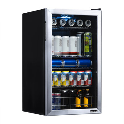 Newair 126 Can Freestanding Beverage Fridge in Stainless Steel with Adjustable Shelves — FIN-0018542 | Fridge.com