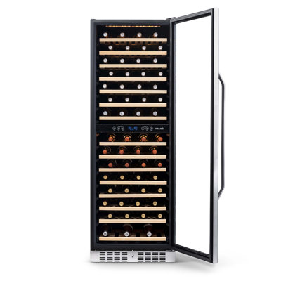 The Connoisseurs Reserve 27 160 Bottle Built-in Dual Zone Compressor Wine Fridge in Stainless Steel, | Fridge.com