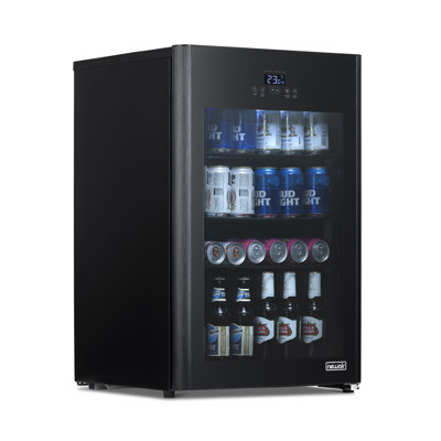 NewAir 125-Can Beer Froster | Ultra-Cold Mini Fridge for Bedroom, Gaming or Office | 23°F Beverage Cooler with Turbo & Party Mode | Black | Fridge.com