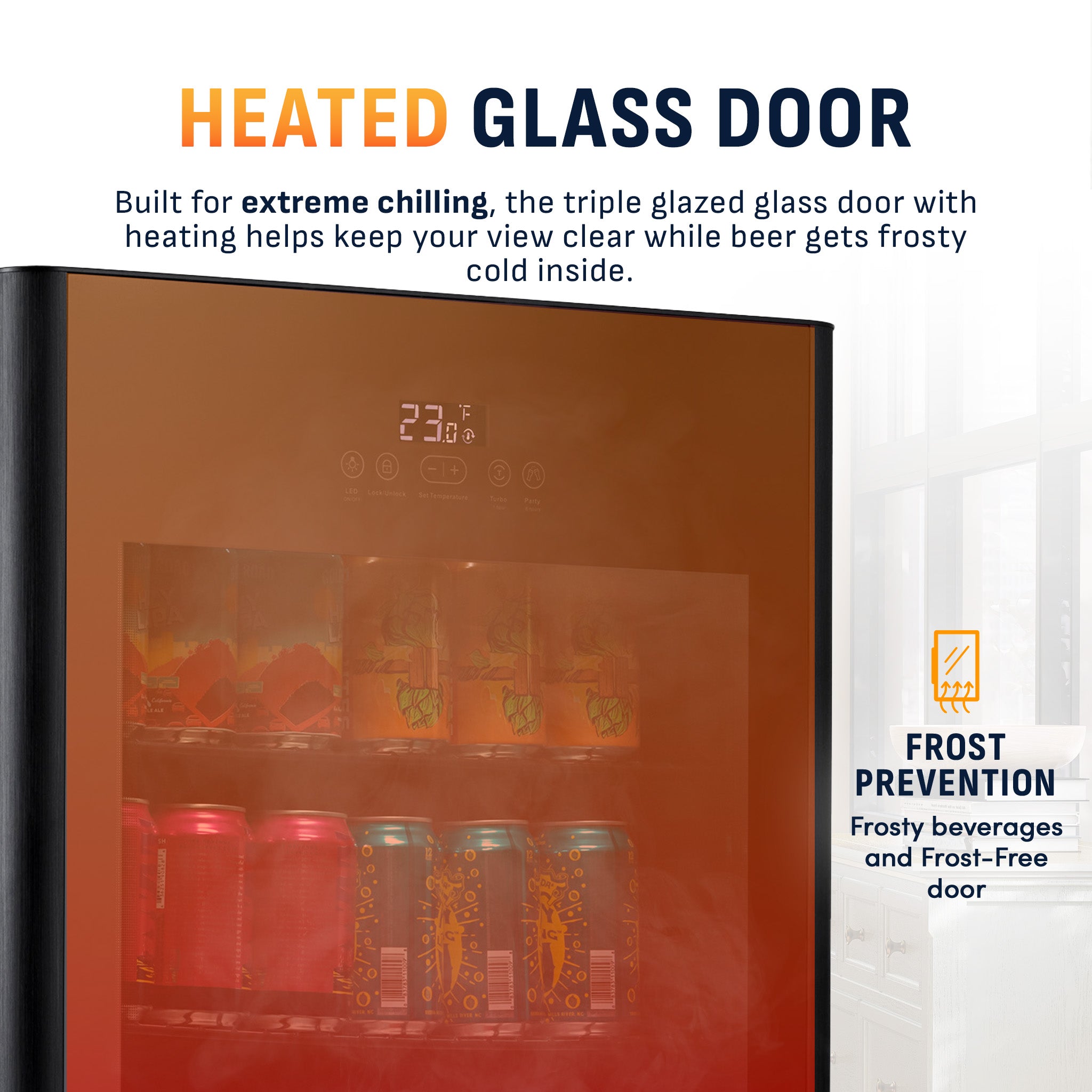 Newair 125 Can Beer Froster 23F Mini Beer Fridge & Drink Cooler, Freestanding Beverage Refrigerator with Adjustable Shelves | Fridge.com