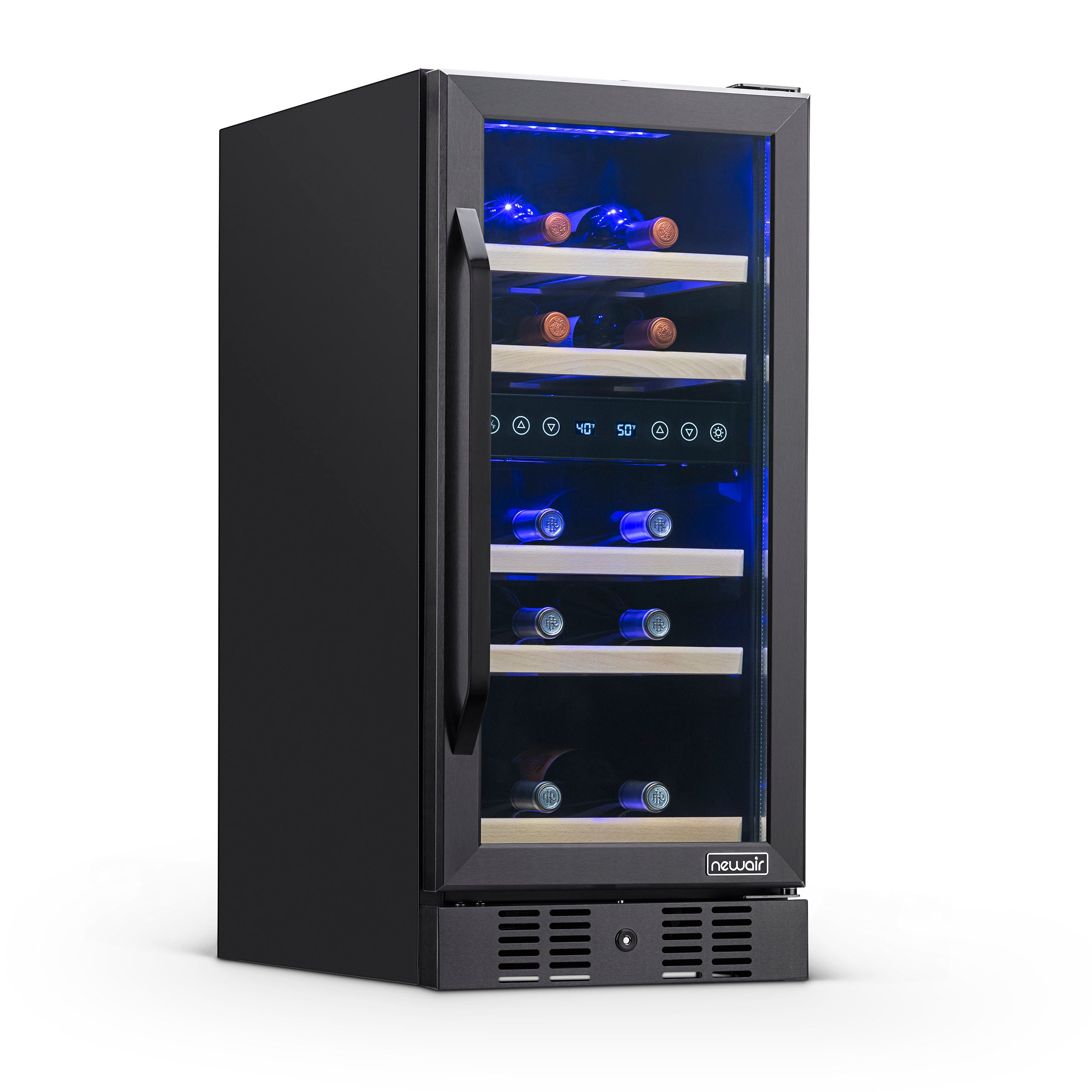 29 Bottle Stainless Steel Dual Zone Freestanding/Built-In Wine Refrigerator - View 2 | Fridge.com