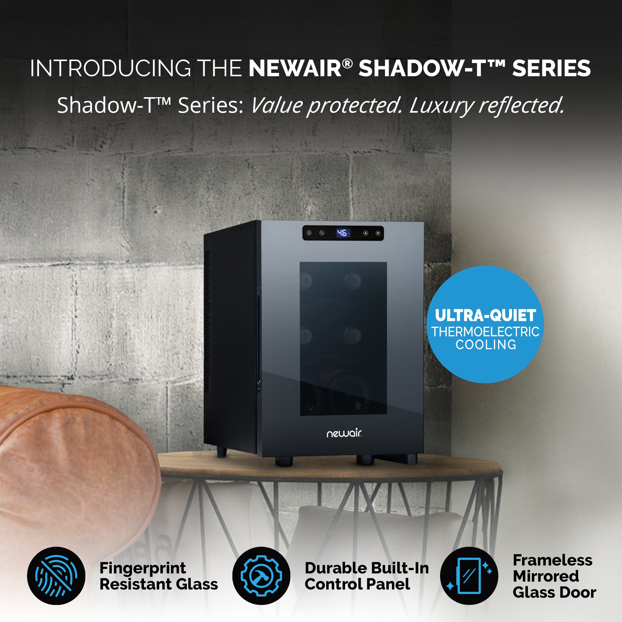 6 Bottle And 6 Can Single Zone Freestanding Wine Refrigerator - View 3 | Fridge.com