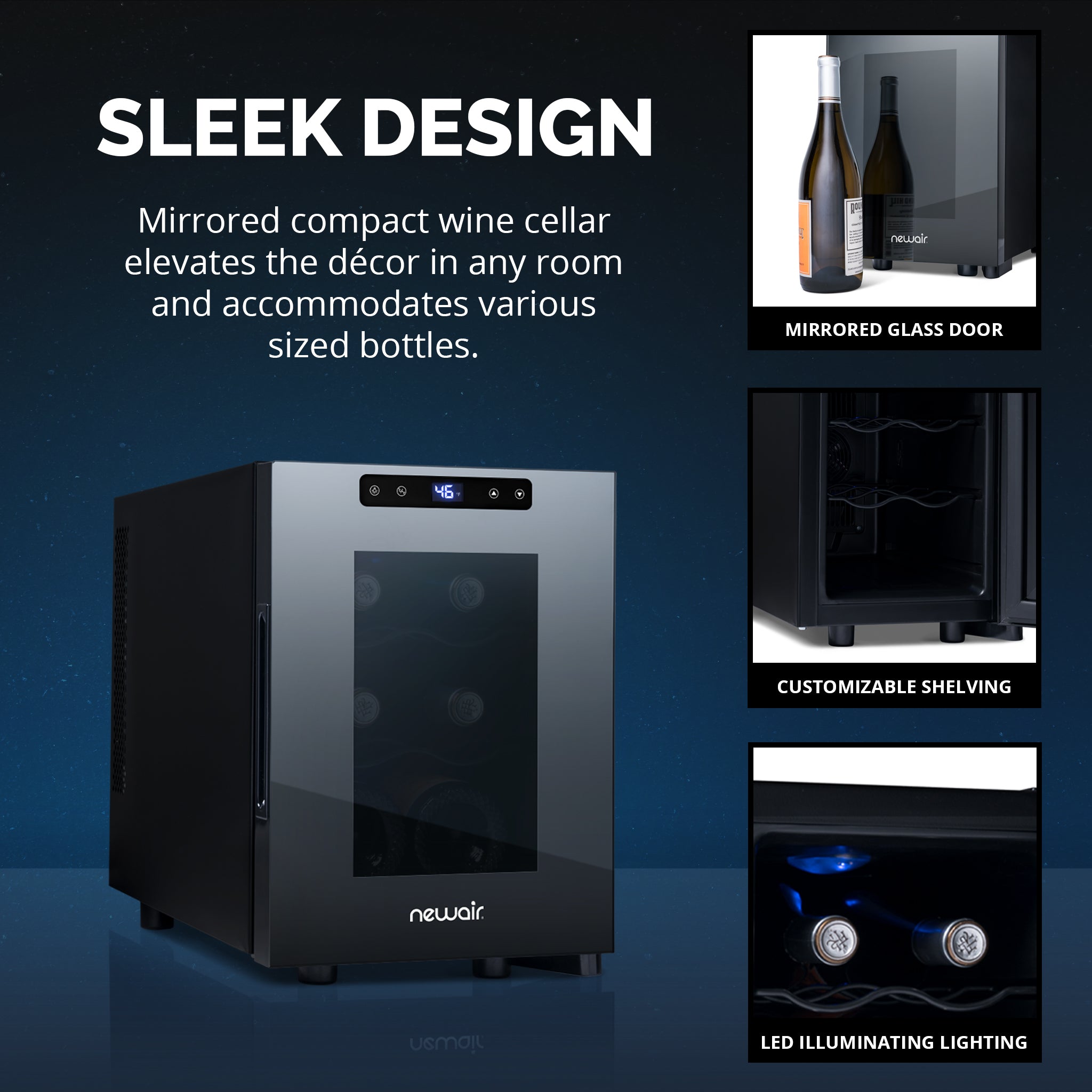 6 Bottle And 6 Can Single Zone Freestanding Wine Refrigerator - View 6 | Fridge.com