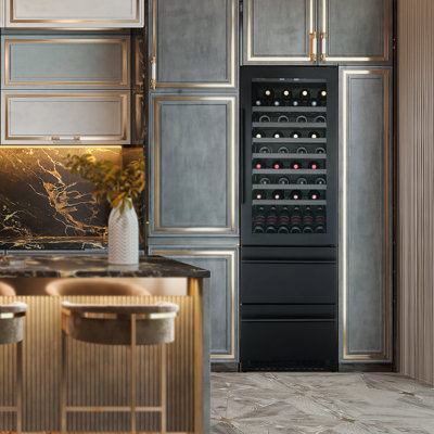 Newair Estate Series 24 Premium Dual Zone Wine and Beverage Fridge with Drawer Cabinets | Fridge.com