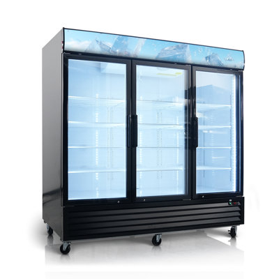 Gio 70 Cu Ft Glass Door Upright Freezer with LED Lighting, Digital Temperature Control and Swing Door Design — FIN-0019630 | Fridge.com