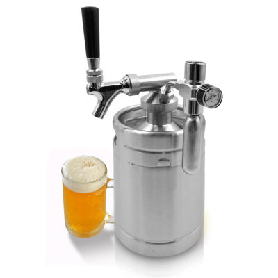 NutriChef 0.07 Cubic Feet Outdoor Single Tap Mini Keg Countertop Kegerator — FIN-0020133 | Fridge.com