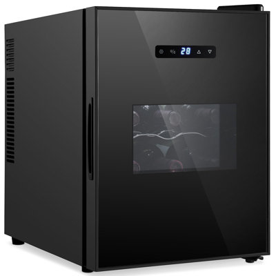 NutriChef Pkcwc128 12 Bottle Slim Fridge | For Both Adjustable Temperature 41f To 64f | Ultra Quiet | Mini Wine Cooler For Home & Office | Free Stan - View 1 | Fridge.com