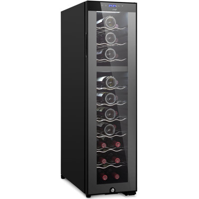 NutriChef Dual Zone 11.61'' Freestanding 27 Bottle Wine Refrigerator - View 1 | Fridge.com