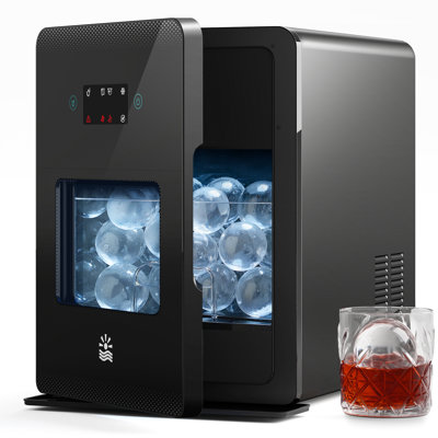 Ice Ball Maker Machine with Ice Tong & Self-Cleaning, 144 Pcs/24h, 260w Sphere Ice Maker for Home/Bar/Party,Black | Fridge.com