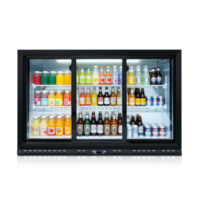 Commercial Beverage Refrigerator 53 Inch Wide 11.3 Cu.Ft 480 Cans Capacity Beer Fridge with 3 Glass Sliding — Orikool, model EOR-BB53CFS
