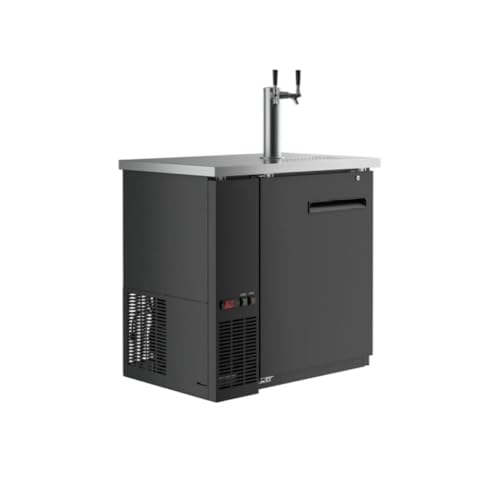 PEAKCOLD Double Tap Commercial Beer Dispenser - Kegerator Keg Cooler; 36" W | Fridge.com