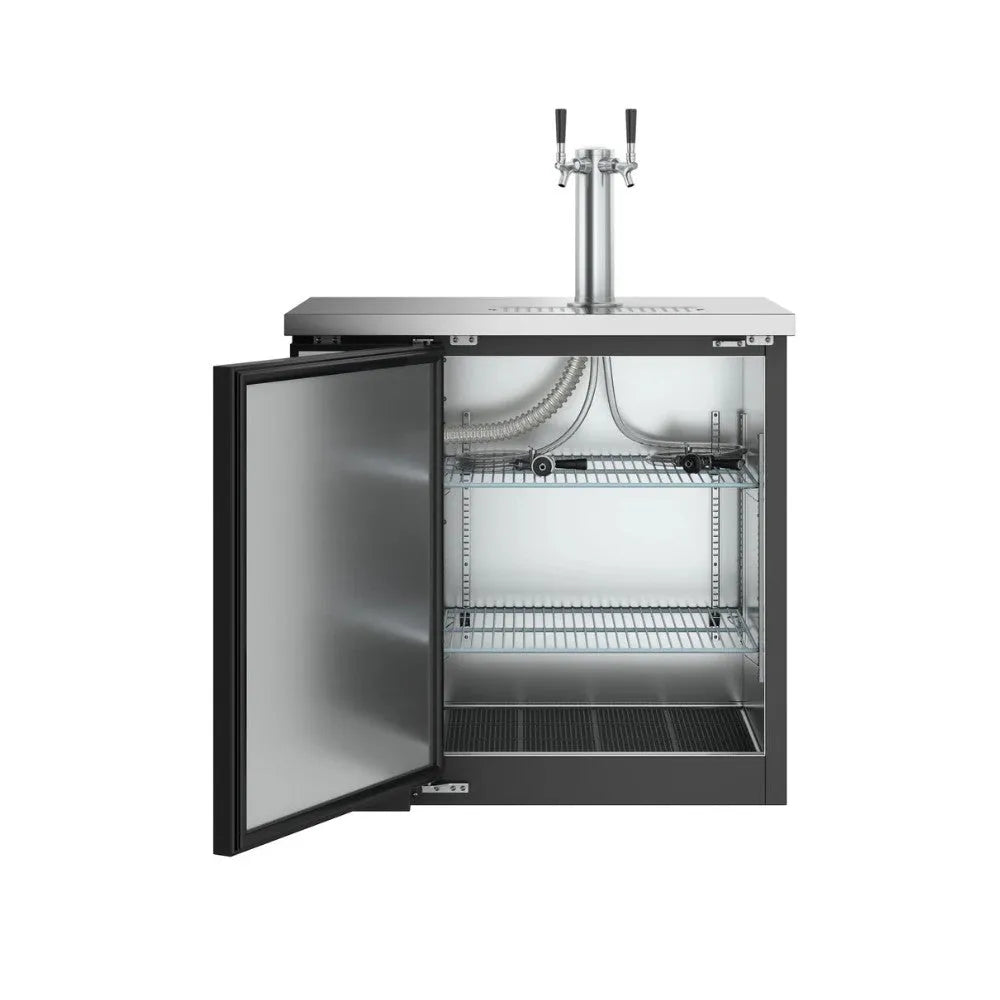 Peakcold Double Tap Commercial Beer Dispenser - Kegerator Keg Cooler; 36" W - View 3 | Fridge.com