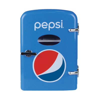 Pepsi 4L Mini Fridge Cooler, Holds Up To 6 Cans, Portable Fridge For Car, Office, Bedroom, Dorm, Blue | Fridge.com